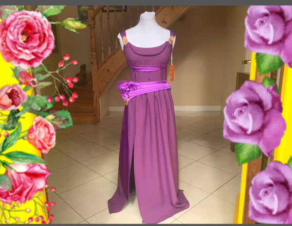 Megara lilac gown,Cosplay Megara purple dress
