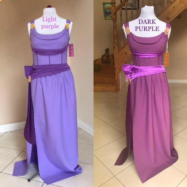 Megara lilac gown,Cosplay Megara purple dress