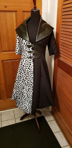 Adult Cruella 2021 Dalmatian Coat costume