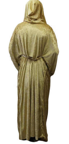 Monk Pagan Wizard Knight Crushed Velvet Unisex Adult Robe with Hood