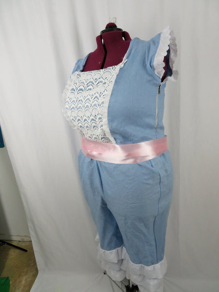 Purple Cape and Blue lace Jumper Custom Made