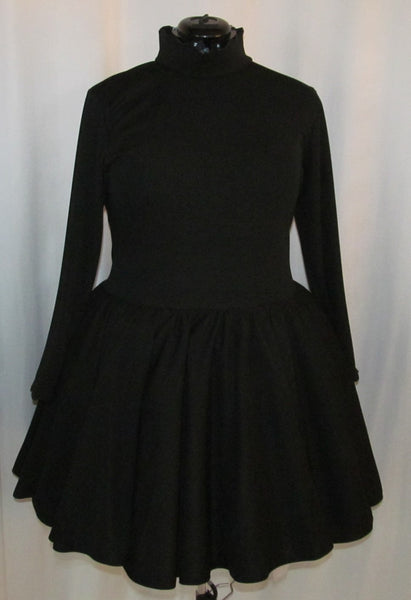 Customizable Color Victorian Steampunk Gothic Adult Women's Size 4 6 8 10 12 14 Cute All Black Knit Lolita Cosplay Costume