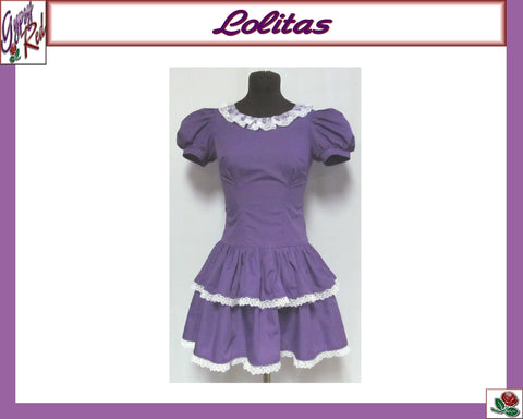 Customizable Color Cute Dropped Waist Lolita Cosplay Costume Adult Women's Size 4 6 8 10 12 14