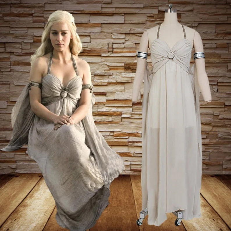 daenerys targaryen white dress Danaerys halloween Game of Thrones jewellery: The