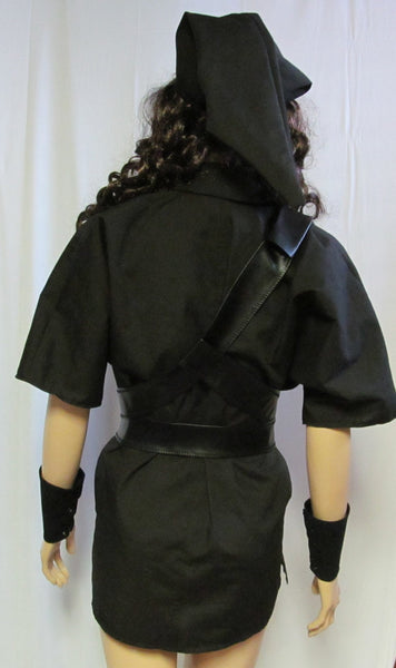 No belts Cosplay Costume Adult Men's Women's XS S M L XL Dark Link Legend of Zelda Black Tunic and hat ONLY