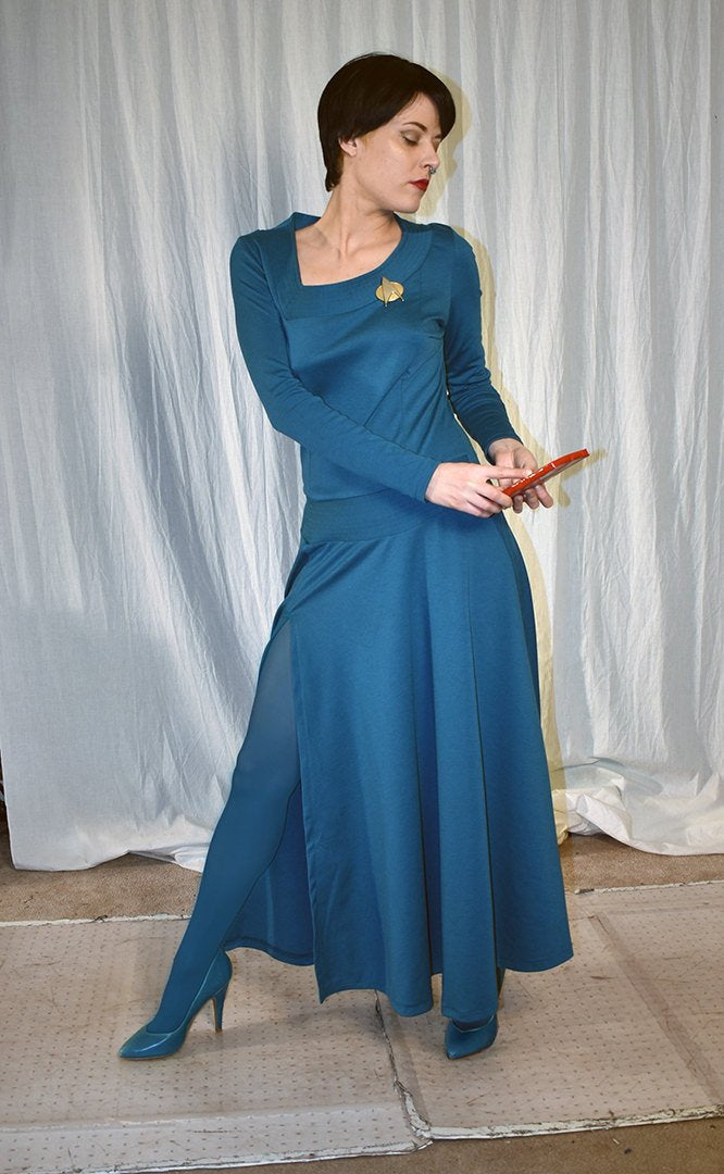 The Next Generation Deanna Troi Cosplay Dress Star Trek Cosplay costum –  Cosplayrr