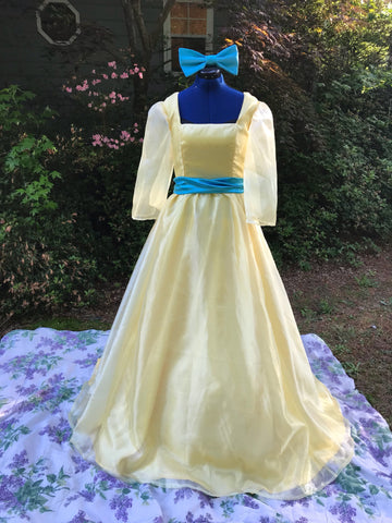 Once Upon a December Dress Adult Anastasia Inspired Yellow Ball Gown