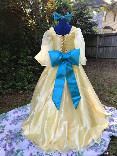 Once Upon a December Dress Adult Anastasia Inspired Yellow Ball Gown