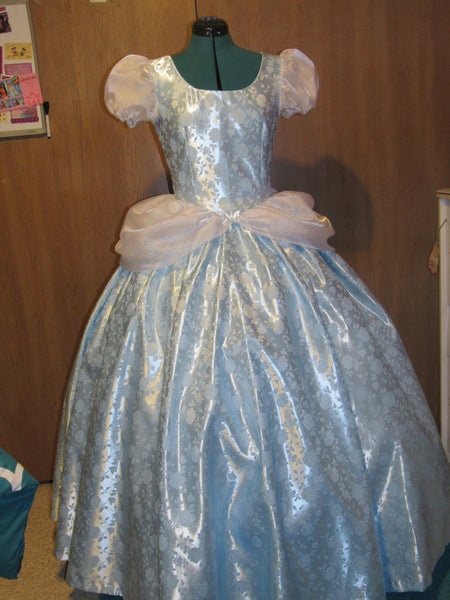 Gown Dress and Choker for Teens Adults Deluxe Classic Cinderella Princess Costume