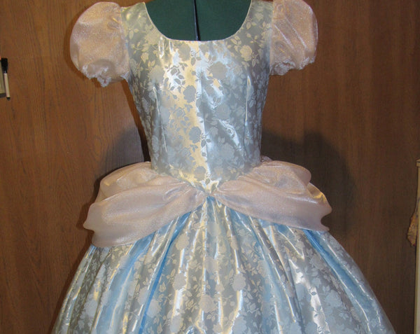 Gown Dress and Choker for Teens Adults Deluxe Classic Cinderella Princess Costume