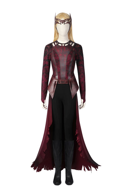 Cosplay Costume Wanda Dress Boots Outfit Doctor Strange in the Multiverse of Madness Dark Scarlet Witch