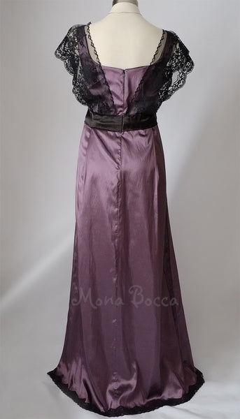 1912 Eggplant bridesmaid dress Murder mystery dinner Edwardian dress Downton Abbey Purple amethyst dress Edwardian bridesmaid Titanic
