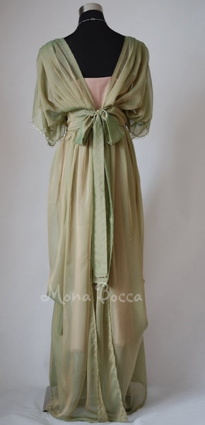 Alternative Green wedding dress for Titanic Somewhere in time event Edwardian fashion recollection Edwardian dress Downton Abbey inspired