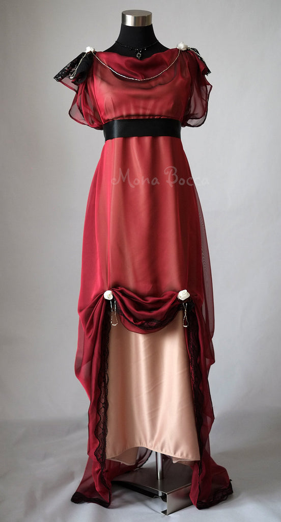 Inspired Titanic 1912 dress Alternative wedding Burgundy red dress Edw – Cosplayrr