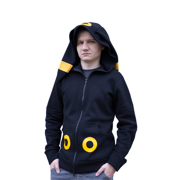 Night male cosplay, costume, dark Eeveelution hoodie