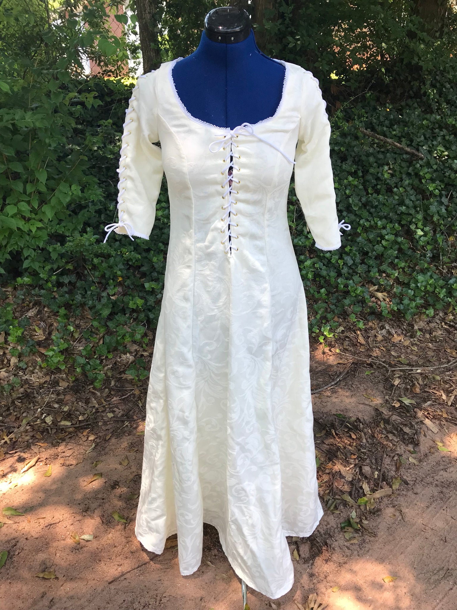 From Pirates of the Caribbean Cosplay or Costume Elizabeth Swann Inspired Cream Under Dress