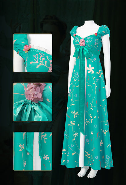 Enchanted Giselle Dress Giselle Floral Dress Cosplay Costume