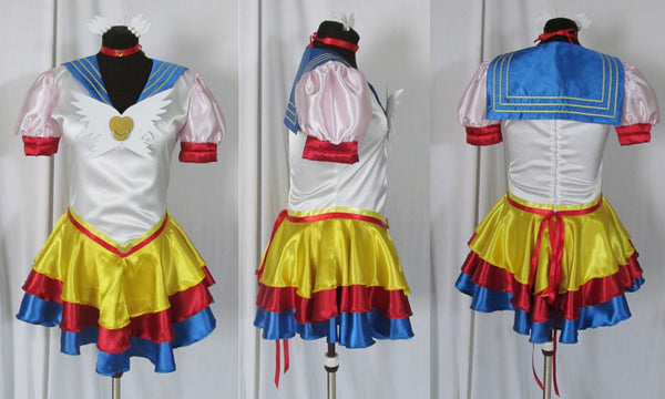 Women's Size 4 6 8 10 12 14 Sailor Scouts Fuku Senshi Pretty Soldier Anime Manga Crossplay Unisex Eternal Sailor Moon Costume Cosplay Adult