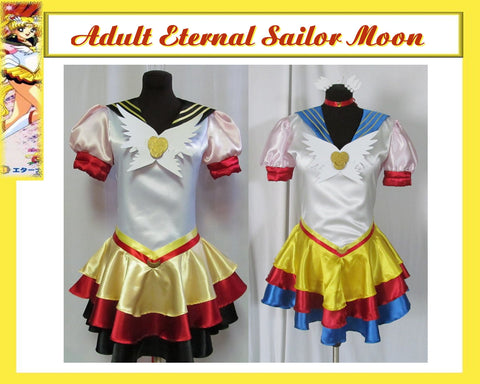 Women's Size 4 6 8 10 12 14 Sailor Scouts Fuku Senshi Pretty Soldier Anime Manga Crossplay Unisex Eternal Sailor Moon Costume Cosplay Adult
