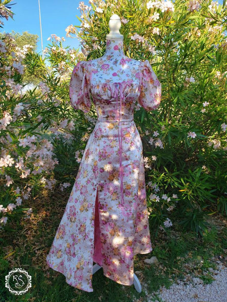 Romantic Dress Picnic Dress Elegant Princess Fairytopia Tailor Made Dress Gift For Girlfriend COTTAGECORE DRESS FLORAL Fairy Dress