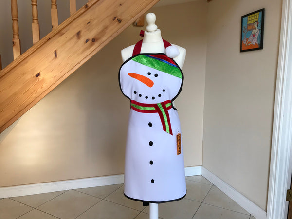 Festive Christmas Apron Christmas snowman Apron frosty apron