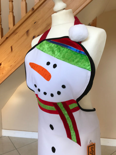 Festive Christmas Apron Christmas snowman Apron frosty apron