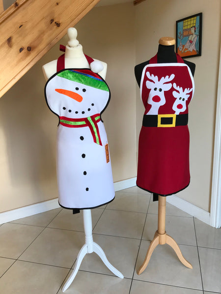Festive Christmas Apron Christmas snowman Apron frosty apron
