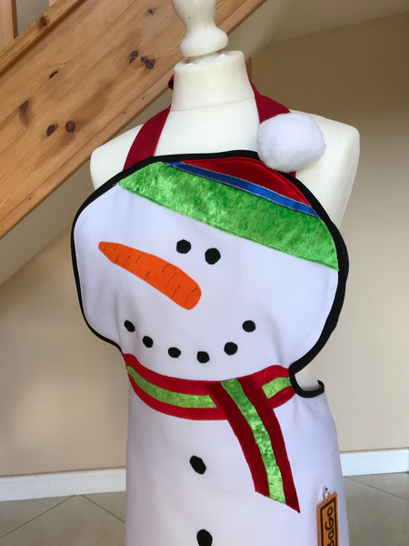Festive Christmas Apron Christmas snowman Apron frosty apron