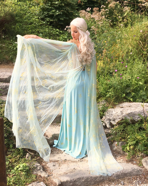 Cotton Blend Khaleesi Gown Fantasy Cosplay Game of Thrones Daenerys Qarth Dress