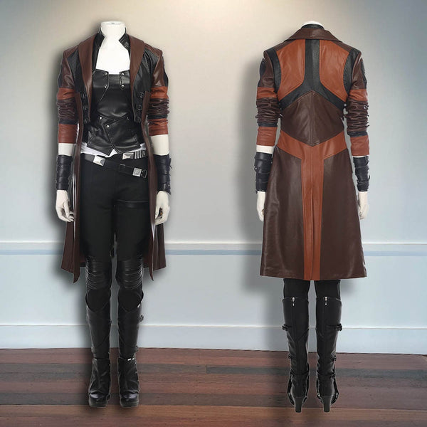 Costume cosplay leather black red halloween Gamora guardians of the galaxy