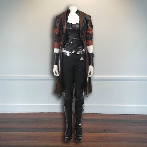 Costume cosplay leather black red halloween Gamora guardians of the galaxy