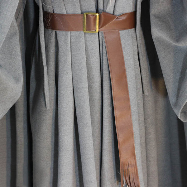 Cosplay costume handmade custom Gandalf cloak hooded gray wool hat beard Lord of rings