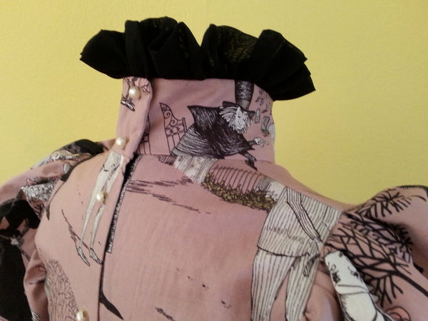 Alexander Henry A Ghastlie Family Historical Gibson Girl Shirt Make to order costume Vampire Handmade carnival dress