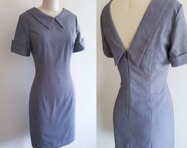 Duchess of cambridge tailored dress work dress Custom made dress formal dress Grey sheath dress Kate Middleton grey pencil dress