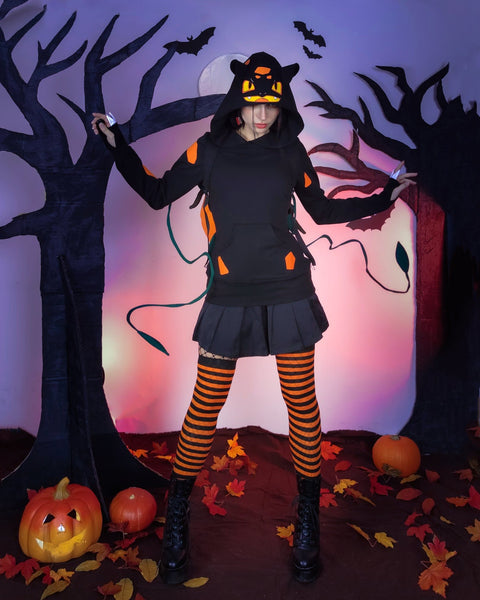 HALLOWEEN PUMPKIN male or female cut Grass starter hoodie