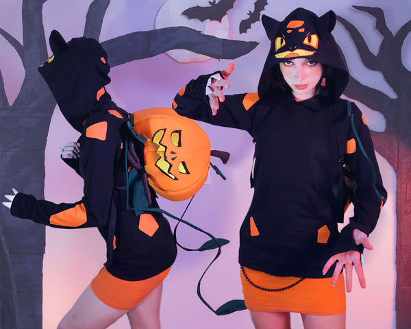 HALLOWEEN PUMPKIN male or female cut Grass starter hoodie