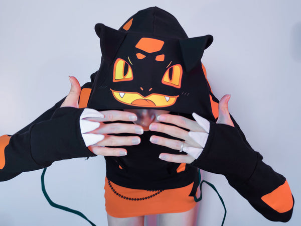 HALLOWEEN PUMPKIN male or female cut Grass starter hoodie