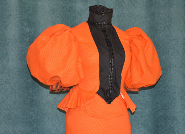 Halloween Costume movie Leg o Mutton SleevesWoman Handmade Victorian Costume Belle Epoque era theatre historical dress