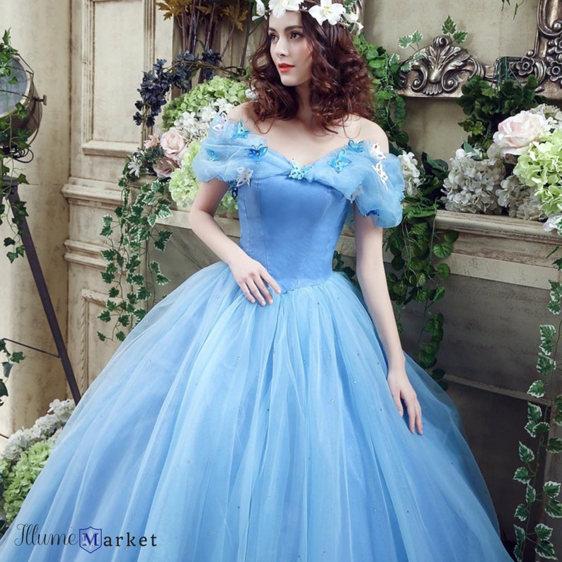 Cinderella Costume 2015 Cinderella Dress Adult with Hoop Skirt Handmad   Cosplayrr