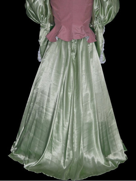 Leg'o Mutton Sleeve Free Shipping US Handmade Victorian Costume Walking Suit Belle Epoque era theatre historical Dress movie