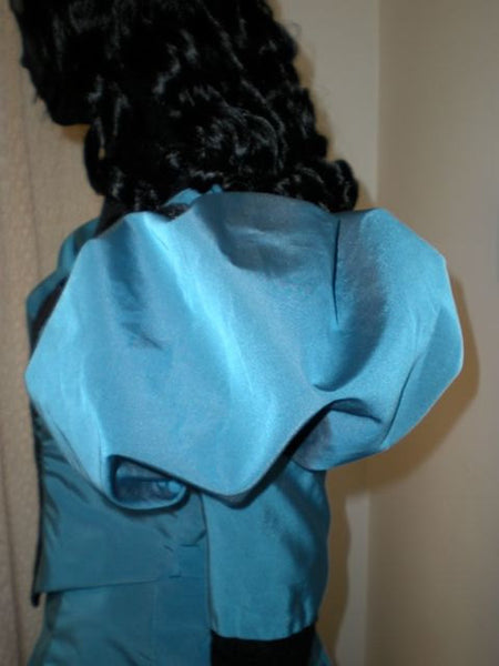 Made to order costume carnival Gothic Black Historical woman Handmade Victorian Edwardian period ball gown Made to order costume