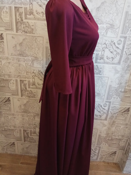 Handmaids tale bonnet Burgundy dress Handmaid tale Offred costume Plus size Halloween costume womens Handmaid's tale costume Full costume