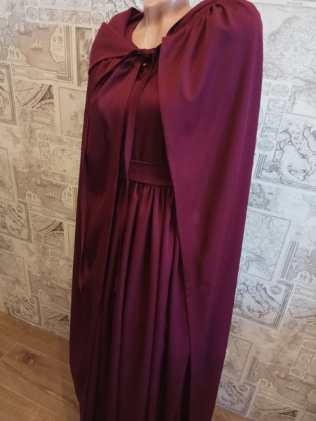 Handmaids tale bonnet Burgundy dress Handmaid tale Offred costume Plus size Halloween costume womens Handmaid's tale costume Full costume