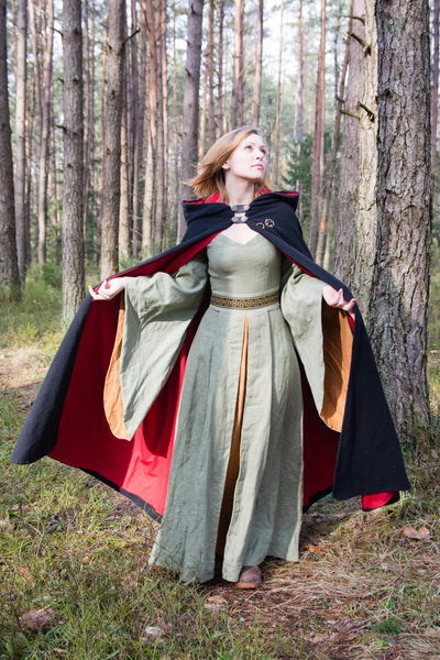 Hooded cape Historical cloak Lined cloak Fantasy cloak Celtic cloak Hooded cloak Medieval cloak Viking cloak