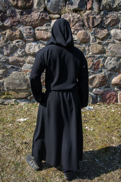 Priest habit Ritual clothing Grim Reaper costume Mage robe Wizard tunic Warlock dress Hooded monk robe Medieval robe Cultist costume