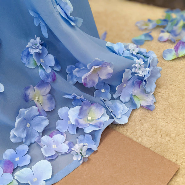 Hydrangea Flowery Renaissance Fair Dress Purple Blue Periwinkle SAMPLE SALE