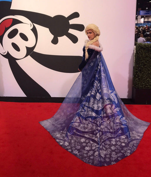 Winter Blue Dress Gown Costume Cosplay Adult Size Ice Snow Queen Inspired Frozen Christmas Holiday