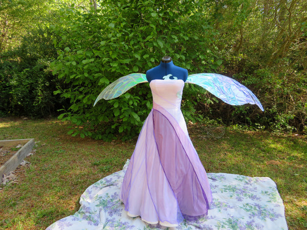 Fairy Wings for Cosplay or Costumes Extra Large Adult Sized Iridescent Celophane Goddess Themed
