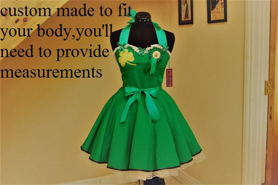 ST PATRICKS Day dress Irish dress green dress