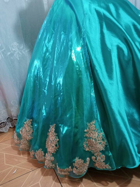 Custom made princess costume Cosplay Jasmine inspired ball gown dress